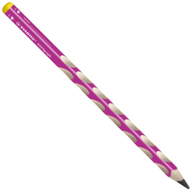 Pinkfarbener Bleistift der Marke Easygraph mit HB-Mine und ergonomischem Design.