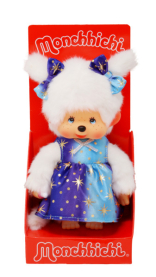 Monchhichi Plüschfigur Mädchen mit Sternenlicht Kleid 20cm