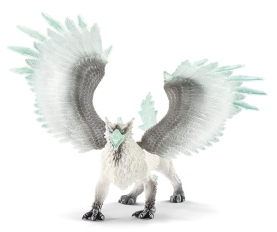 Fantasy-Figur Eisgreif von Schleich Eldrador, 11,5 cm groß, detailreich gestaltet mit eindrucksvollen Flügeln und kräftigen Klauen.