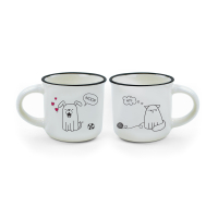 Legami Espressotassen Hund und Katze 2 Stück