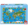 Buntes Puzzle „Deine bunte Erde“ mit 200 Teilen und detailreicher Weltkarten-Illustration.