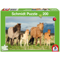 Puzzle Pferdefamilie mit 200 Teilen für...
