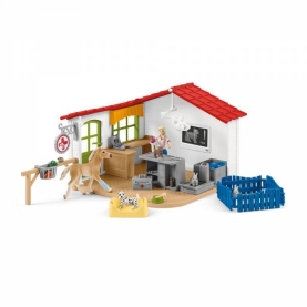 Farm World Tierarzt Praxis Spielset von Schleich mit Tierfiguren, Zubehör und detaillierter Ausstattung.