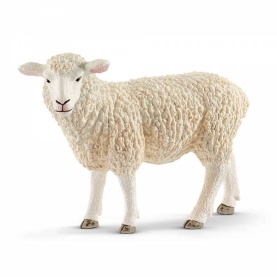 Plastikspielzeug eines Schafes aus der Schleich Farm World Serie in realistischem Design.