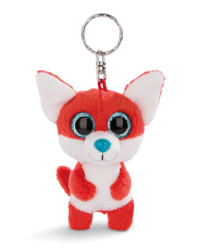 Brauner Plüschanhänger in Fuchsform von Nici, 9cm groß, ideal zum Verschönern von Taschen oder Rucksäcken.