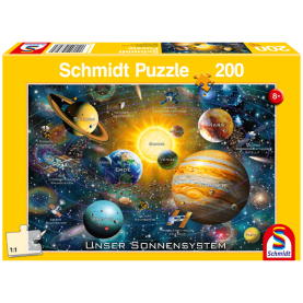 100-teiliges Puzzle Unser Sonnensystem mit detailreicher Illustration und stabilem Kartonmaterial.