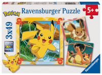 Ravensburger Kinderpuzzle Pokémon 3x 49 Teile