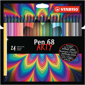 Buntes Filzstifte-Set im Premium-Etui mit 24 Farben.