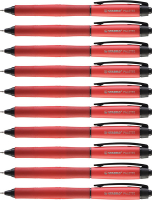 Roter Gelstift mit farblich passender Kappe und bequemem...