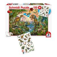 Puzzle Wilde Dinos mit 150 Teilen, bunte...