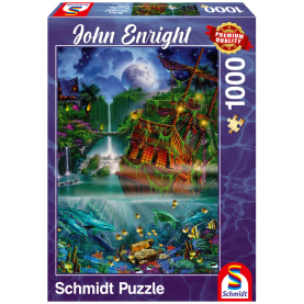 Puzzle Versunkener Schatz mit 1000 Teilen und detailreicher Illustration.