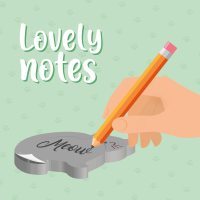 Notizblock Lovely Notes mit Klebezetteln in verschiedenen Farben und süßem Design.