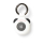 Schicker Schlüsselanhänger aus Leder mit silbernem Ring für Apple AirTag.