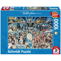 Buntes Puzzle mit Hollywood-Motiv aus 1000 Teilen.