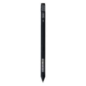Schwarzer Bleistift mit Radiergummi.