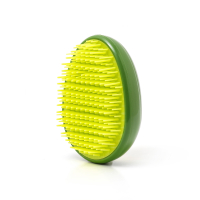 Entwirrende Haarbürste in Blau mit flexiblen Borsten und ergonomischem Griff.