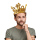 Legami Aufblasbare Krone Party King gold