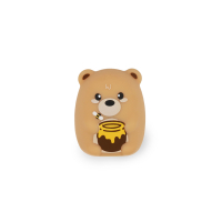 Mini-Anspitzer in Teddybären-Form mit süßem Design und praktischer Größe.