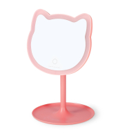 Runder Schminkspiegel mit LED-Licht und niedlichem...