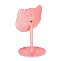 Runder Schminkspiegel mit LED-Licht und niedlichem Katzenohren-Design.