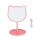 Runder Schminkspiegel mit LED-Licht und niedlichem Katzenohren-Design.