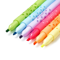 Sechs löschbare Textmarker in einem Set mit magischen Highlightern.