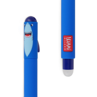 Blauer radierbarer Gelstift mit feiner Spitze für präzises Schreiben und Zeichnen.
