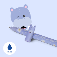 Blauer löschbarer Gelstift mit extra feiner Spitze...