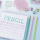 Bunststift-Set mit 12 verschiedenen Farben und Motto Live Colorfully.