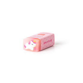 Pinkfarbener Radiergummi in Form eines Jelly-Friends mit fruchtigem Duft.
