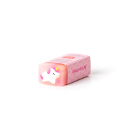 Pinkfarbener Radiergummi in Form eines Jelly-Friends mit...