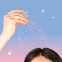 Massagegerät für den Kopf in Form einer Katze, ideal für Entspannung und Stressabbau.
