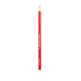 Roter Bleistift in Herzform mit dem Aufdruck Love at first write.