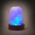 Kleine Himalaya Salzlampe aus Kristallsalz mit warmem, beruhigendem Licht und Holzsockel.