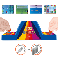 Kleines Arcade-Videospiel für zwei Spieler mit buntem Display und kompaktem Design.