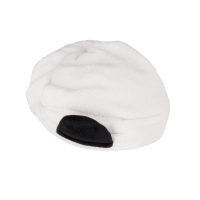 Legami Turban Handtuch für die Haare in Rosa mit Love My Hair Stickerei und praktischer Knopfschlaufe.