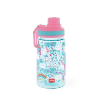Blaue Kinder-Trinkflasche mit großem Lets Drink...