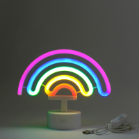 Schwarze LED Lampe mit Neon-Effekt und dem Schriftzug Its...