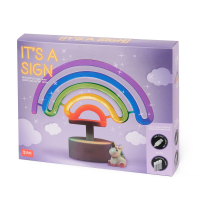 Schwarze LED Lampe mit Neon-Effekt und dem Schriftzug Its a Sign.