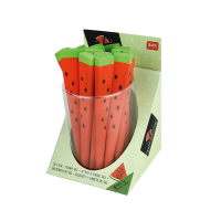 Grüner Gelstift mit Wassermelonen-Design und angenehmer Schreibqualität.