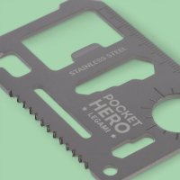 Legami Multifunktionswerkzeug Karte 11in1 SOS Pocket Hero Stahl