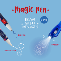 Silberner Stift mit unsichtbarer Tinte für geheime...