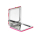 Runder Taschenspiegel mit Nice to see you Schriftzug in pastellrosa und grauer Umrandung.