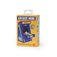 Mini-Arcade-Videospiel mit buntem Display und klassischem...