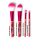 Set mit 4 Schminkpinseln in roségoldener Ausführung, ideal für ein makelloses Make-up.