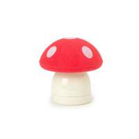 Bunter Anspitzer mit Radiergummi in Pilzform von Legami.