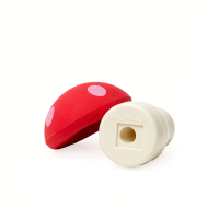 Bunter Anspitzer mit Radiergummi in Pilzform von Legami.