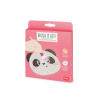 Grauer Make-up-Pinsel-Reinigungspad Brush It Off von Legami. Entfernt effektiv Make-up-Rückstände von Pinseln.