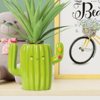 Keramik-Stiftehalter Desk Friends in Blau mit...