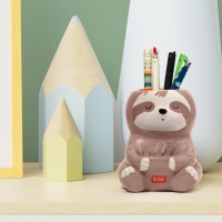 Grauer Keramik-Stiftehalter Desk Friends mit...